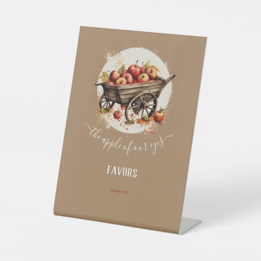 Der Apfel unserer Augenbabydusche Sockelschild (Vorderseite)