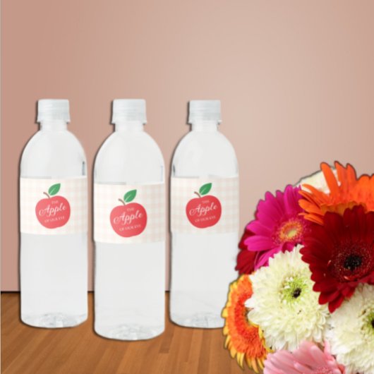 Der Apfel unserer Augenbabydusche Wasserflaschenetikett