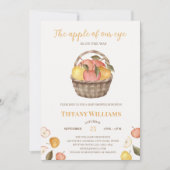 Der Apfel unserer Augenkorb fallen Baby Dusche Einladung (Vorderseite)