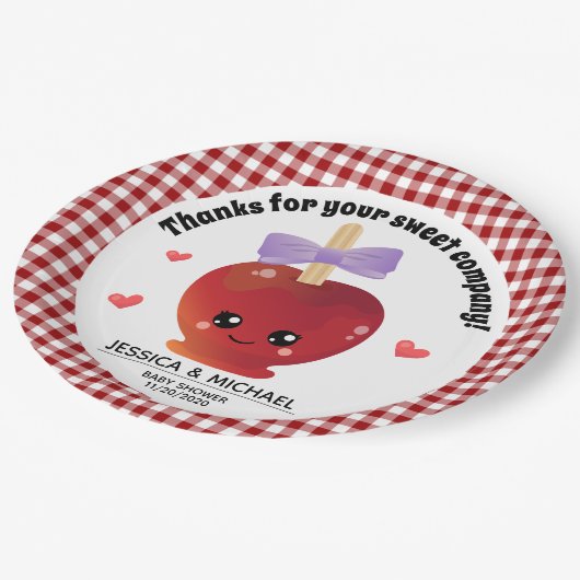 Der Apfel unserer Augenpapierplatte Pappteller (Schrägansicht)