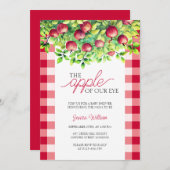 Der Apfel unserer Baby-Dusche aus dem Auge Ernteda Einladung (Vorne/Hinten)