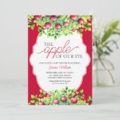 Der Apfel unserer Baby-Dusche aus dem Auge Ernteda Einladung (Stehend Vorderseite)