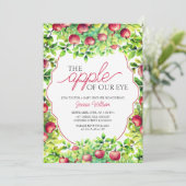 Der Apfel unserer Baby-Dusche aus dem Auge Ernteda Einladung (Stehend Vorderseite)