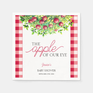 Der Apfel unserer Baby-Dusche aus dem Auge Ernteda Serviette