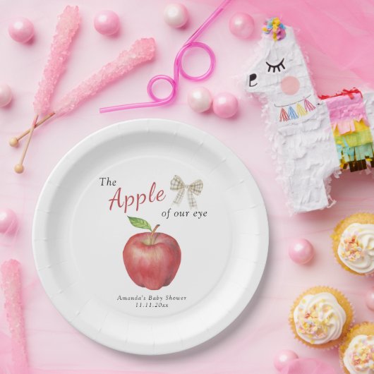 Der Apfel unserer Baby-Dusche Pappteller (Party)