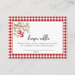 Der Apfel unserer Babydusche Begleitkarte