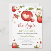 Der Apfel unserer Babydusche Einladung (Vorderseite)