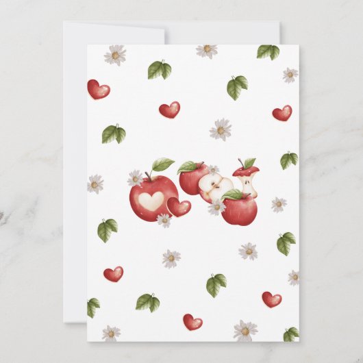 Der Apfel unserer Babydusche Einladung (Rückseite)