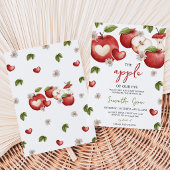 Der Apfel unserer Babydusche Einladung