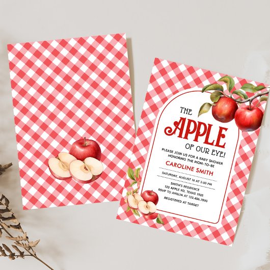 Der Apfel unserer Babydusche Einladung