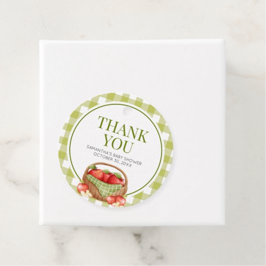 Der Apfel unserer Babydusche Geschenkanhänger (Beispiel)