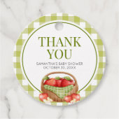 Der Apfel unserer Babydusche Geschenkanhänger (Vorderseite)