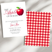 Der Apfel unserer Babydusche im Augenfall Einladung