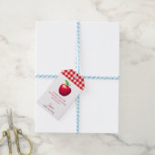 Der Apfel unserer Babydusche im Augenfall Geschenkanhänger (Mit Garn)