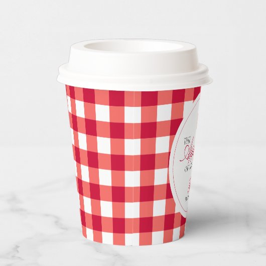 Der Apfel unserer Babydusche im Augenfall Pappbecher (Rechts)