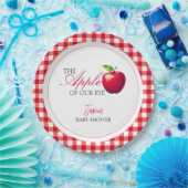 Der Apfel unserer Babydusche im Augenfall Pappteller (Party)