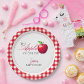 Der Apfel unserer Babydusche im Augenfall Pappteller (Party)