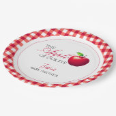 Der Apfel unserer Babydusche im Augenfall Pappteller (Schrägansicht)