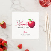 Der Apfel unserer Babydusche im Augenfall Serviette (Beispiel)