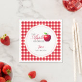 Der Apfel unserer Babydusche im Augenfall Serviette (Beispiel)