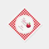 Der Apfel unserer Babydusche im Augenfall Serviette (Ecke)