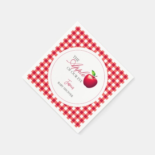 Der Apfel unserer Babydusche im Augenfall Serviette (Ecke)