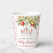 Der Apfel unserer Babydusche Pappbecher (Rückseite)