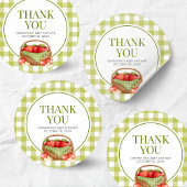 Der Apfel unserer Babydusche Runder Aufkleber