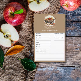 Der Apfel unserer Babydusche sagt ein Spiel voraus