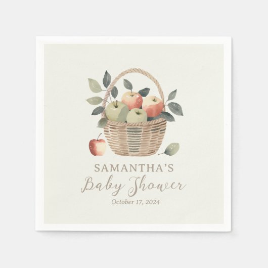 Der Apfel unserer Babydusche Serviette (Vorderseite)
