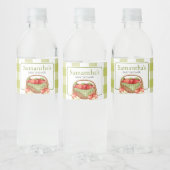 Der Apfel unserer Babydusche Wasserflaschenetikett (Flaschen)