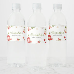 Der Apfel unserer Babydusche Wasserflaschenetikett