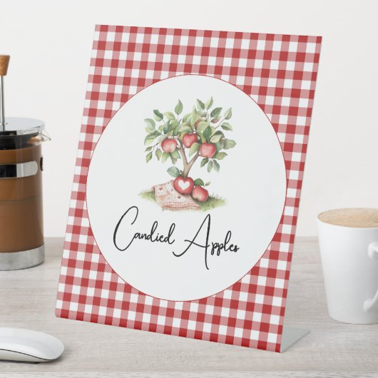 Der Apfel unserer Babyduschplatte Sockelschild (In Situ)