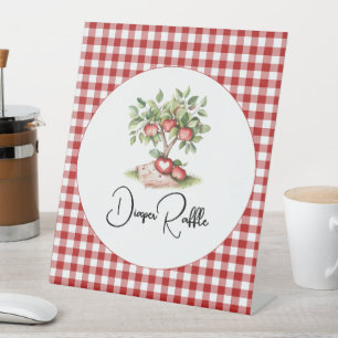Der Apfel unserer Babyduschplatte Sockelschild