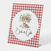 Der Apfel unserer Babyduschplatte Sockelschild (Vorderseite)