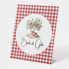 Der Apfel unserer Babyduschplatte Sockelschild