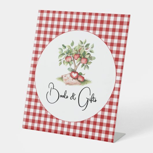 Der Apfel unserer Babyduschplatte Sockelschild (Vorderseite)