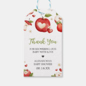 Der Apfel unserer Eye Baby Dusche Liebesmarken Geschenkanhänger (Vorderseite)