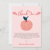 Der Apfel unserer Eye Fall Baby Dusche Dankeskarte (Vorderseite)