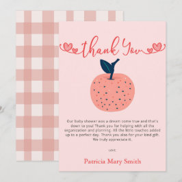 Der Apfel unserer Eye Fall Baby Dusche Dankeskarte