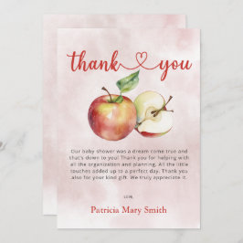 Der Apfel unserer Eye Fall Baby Dusche Dankeskarte