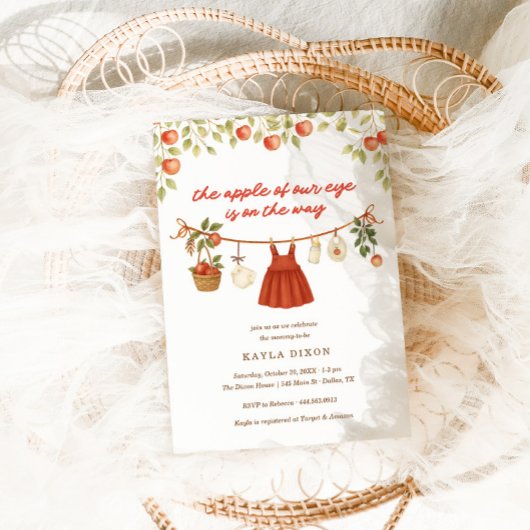 Der Apfel unserer Herbst-Herbstdusche Einladung