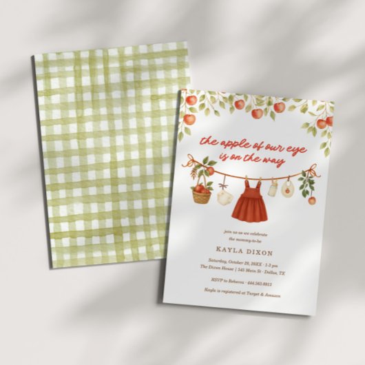 Der Apfel unserer Herbst-Herbstdusche Einladung