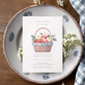 Der Apfel unserer Vintagen Babydusche Einladung