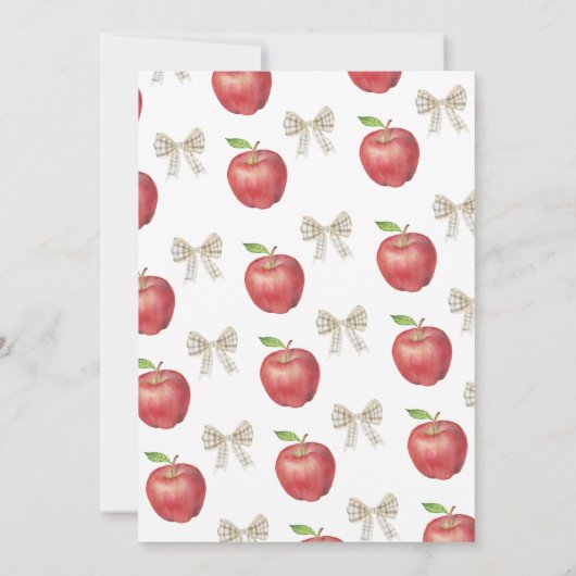 Der Apfel unserer Watercolor Baby Dusche Einladung (Rückseite)