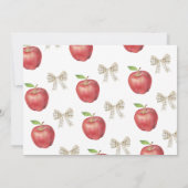 Der Apfel unseres Auges Erster Geburtstag Einladung (Rückseite)