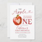 Der Apfel unseres Auges verwandelt einen Geburtsta Einladung (Vorderseite)