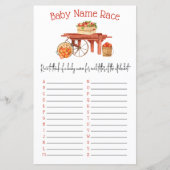 Der Apfel unseres Baby Name Race Duschspiels (Vorderseite)