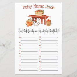 Der Apfel unseres Baby Name Race Duschspiels