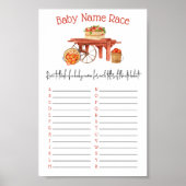 Der Apfel unseres Baby Name Race Duschspiels Poster (Vorne)